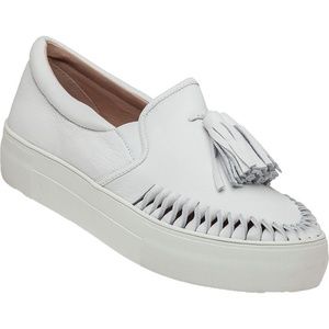 J Slides White Leather Aztec Loafer Sneaker (10)